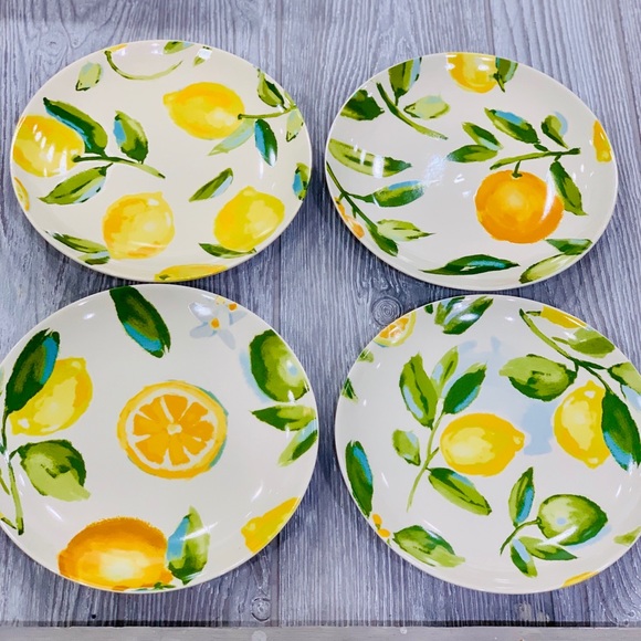 Set of 4 Lemon Pie Plates - Picture 4 of 4